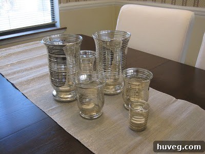 Festive Fall and Holiday Table Centerpiece with Shimmering Runner