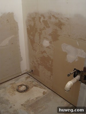 Closer look at the renovated powder room details