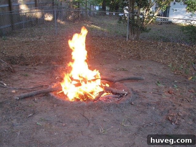 Pine straw burning up quickly