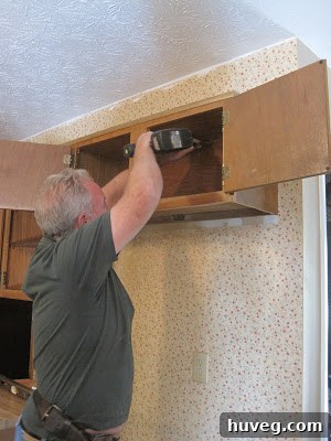 Fridge cabinet modification