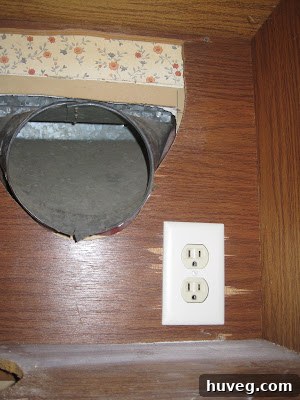 New outlet in cabinet
