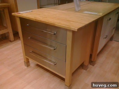 Functional Kitchen Workbench and Island Idea at IKEA