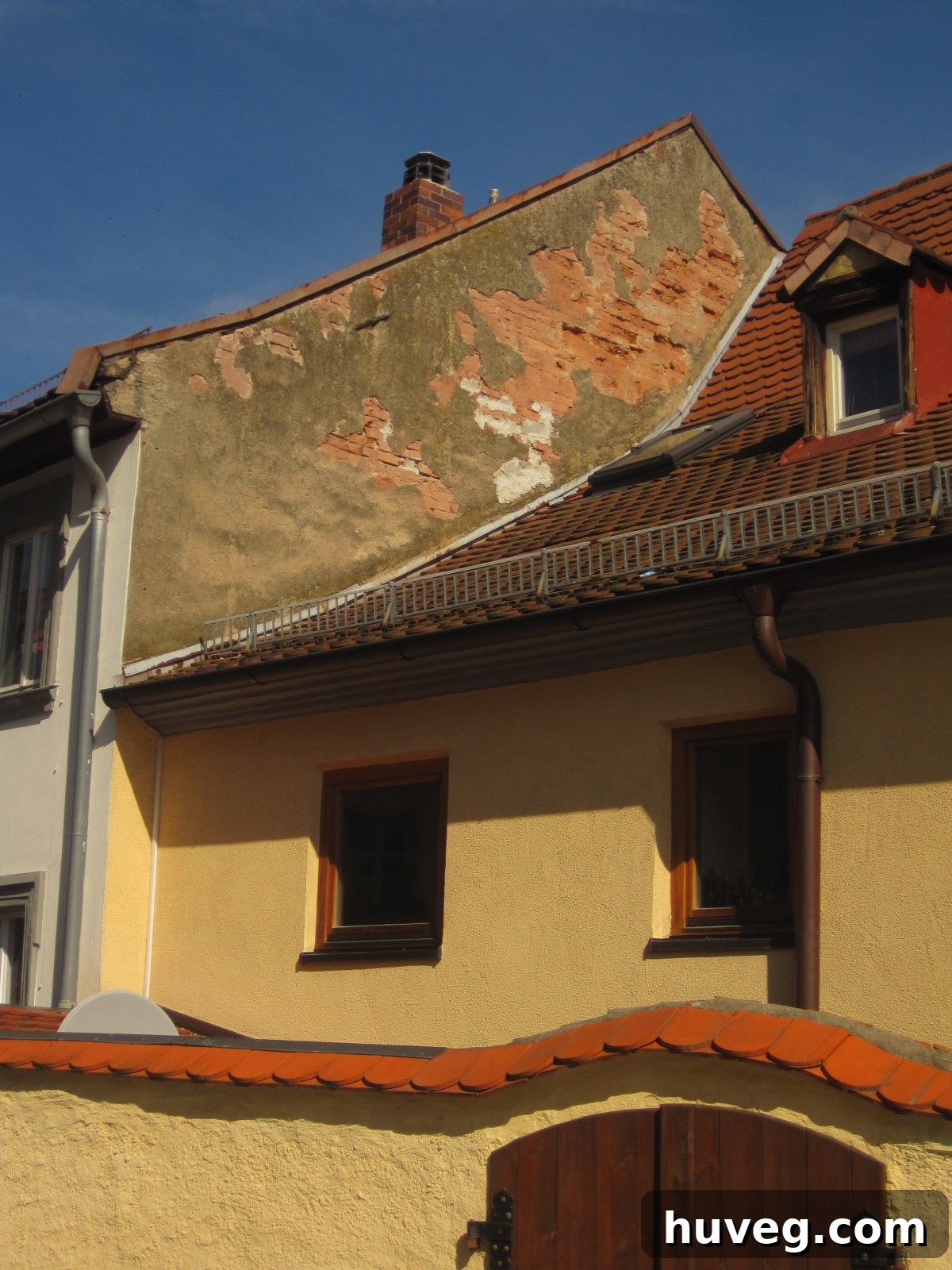 Beautiful old houses with traditional German architecture