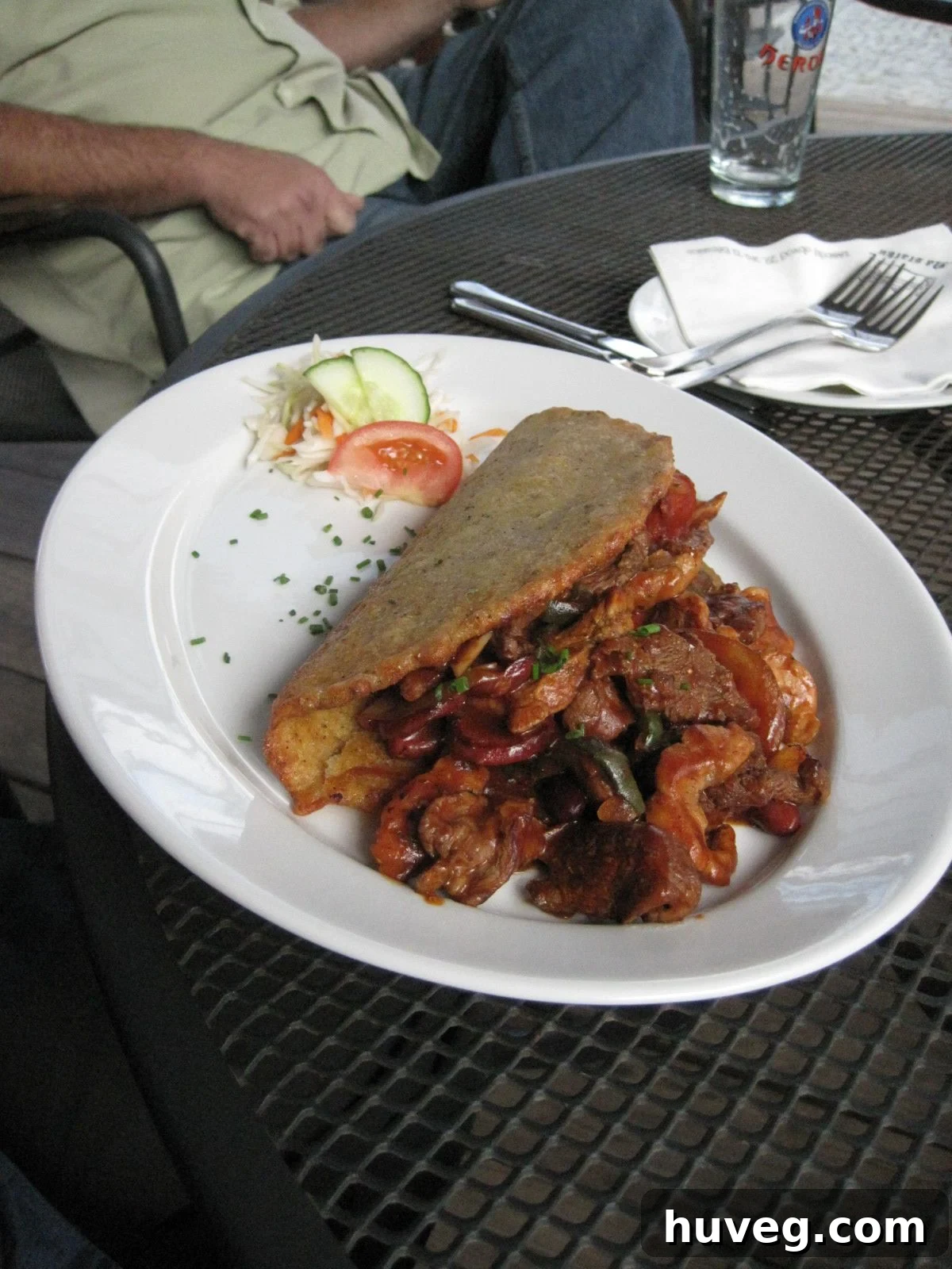 German potato pancake with marinated pork