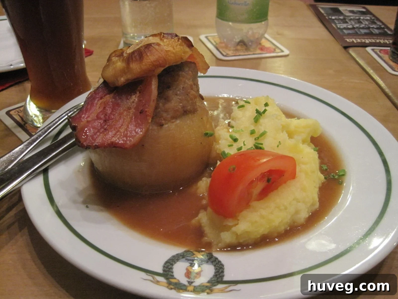 Traditional German pub food spread