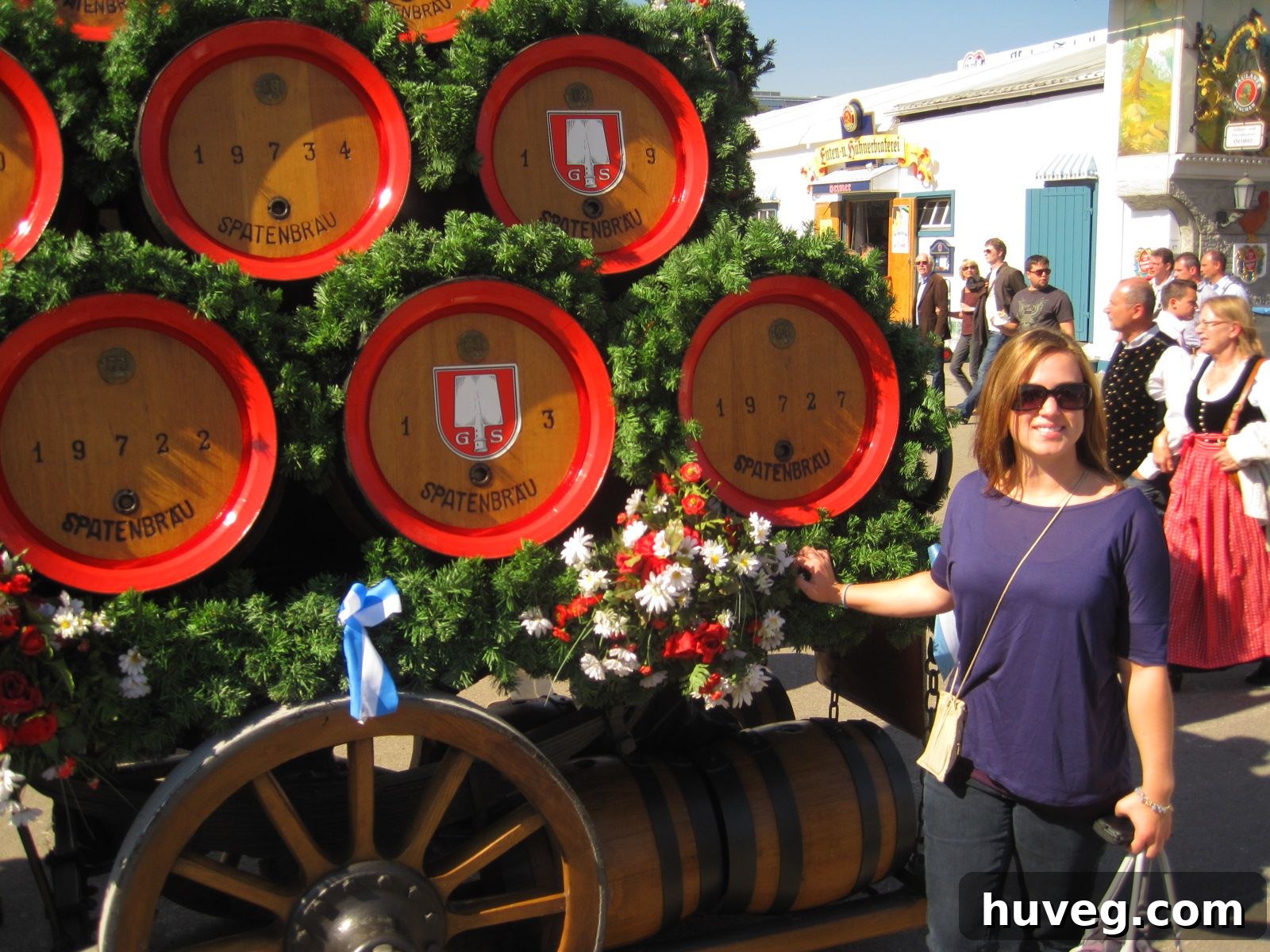 Oktoberfest revelers enjoying the festivities
