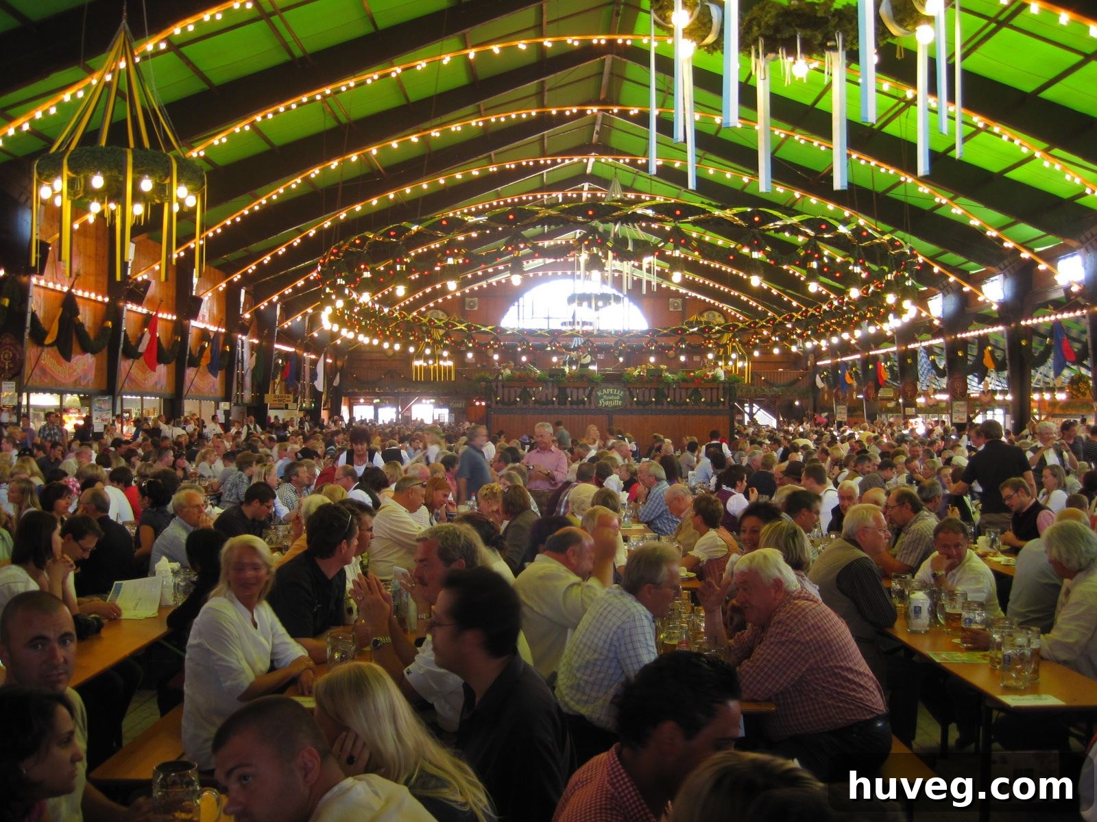 Massive beer tents at Oktoberfest