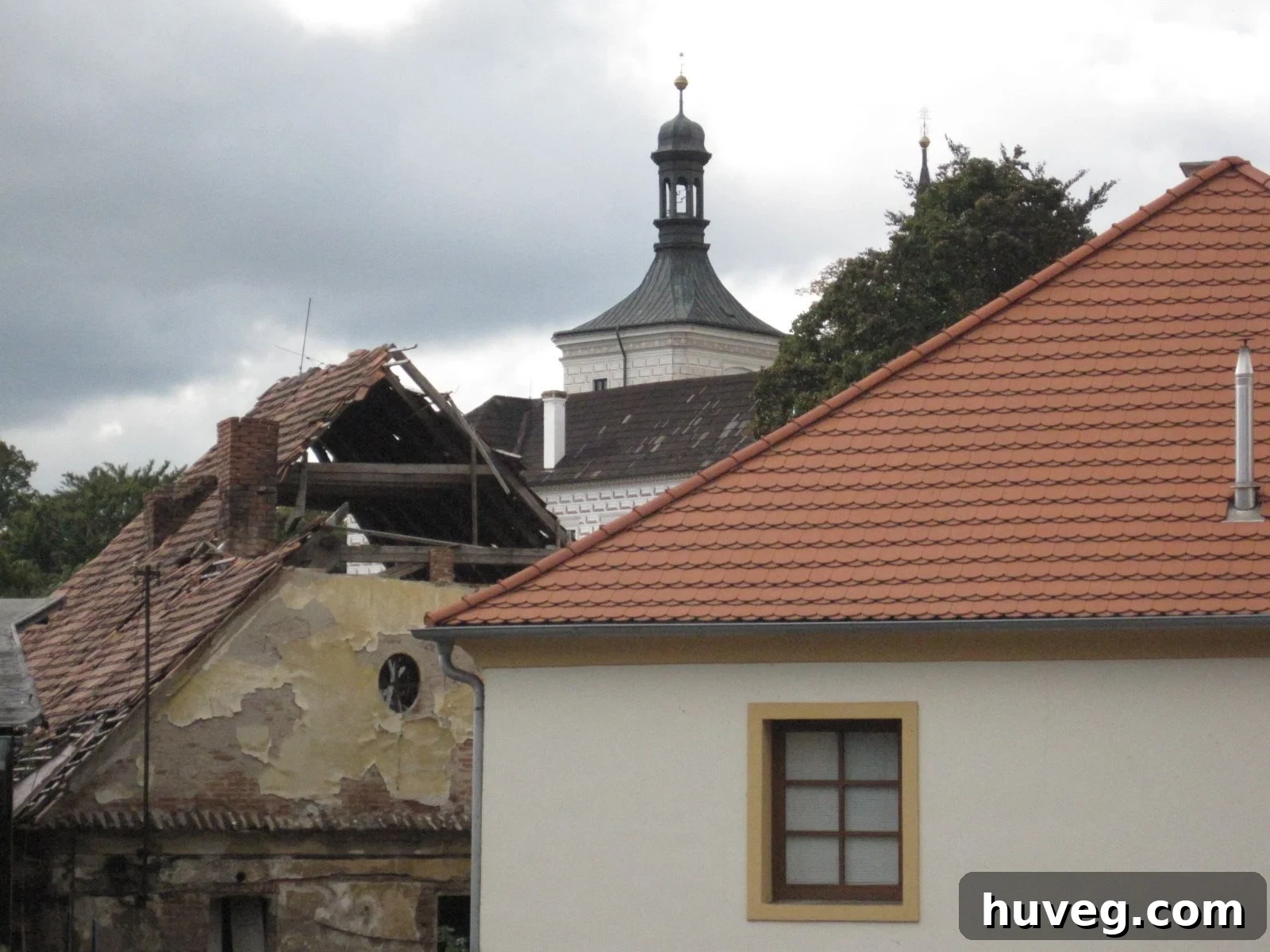 Historic buildings in Březnice, Czech Republic