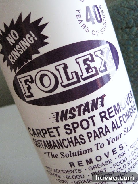 Bottle of Murphy's Carpet Cleaner, a highly effective carpet stain remover