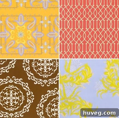 Wooster & Prince patterned gift wrap: Bohemia, Lattice, Artichoke, Mandala