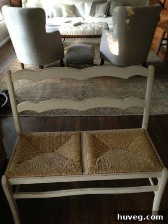 White mudroom storage bench for sale on Craigslist