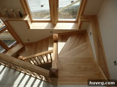 Winder Stairs Changing Direction in a Compact Space