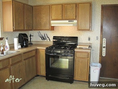 Kitchen after new appliances but before full renovation