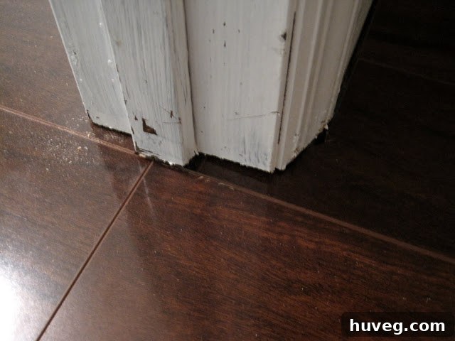 Scott struggling with complex cuts for flooring around a doorway