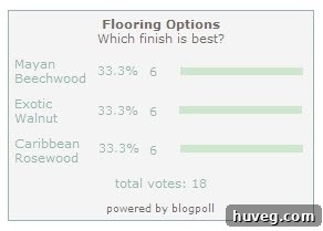 Screenshot of blog poll results showing a three-way tie