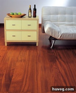 Exotic Walnut laminate flooring sample