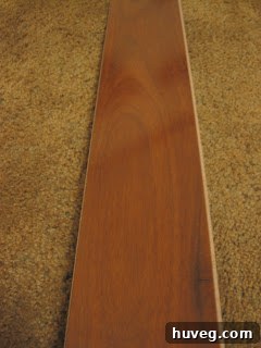 Another laminate flooring sample of Caribbean Rosewood, different angle.