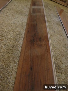 Another laminate flooring sample of Mayan Beechwood, different angle.