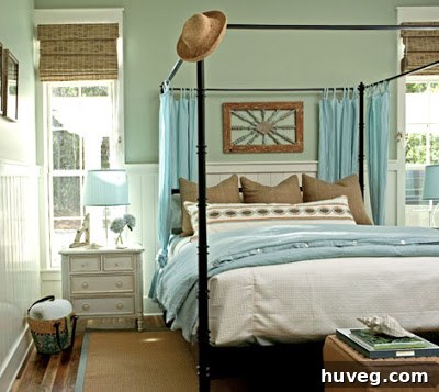 Inspirational image of a casual and welcoming beach-themed bedroom