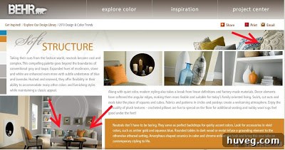 Crate and Barrel Layla pillow prominently featured in a Behr paint advertisement, demonstrating its seamless integration into contemporary home decor settings.