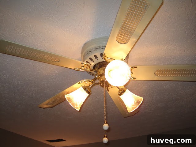 Current lighting fixture and old brown carpet in the primary bedroom, awaiting replacement