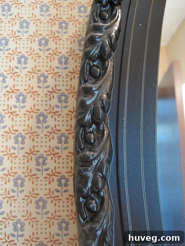 dark bronze mirror closeup