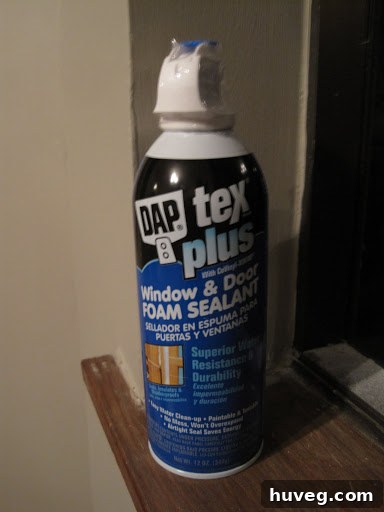 Flexible, water-resistant expanding foam can with applicator tube