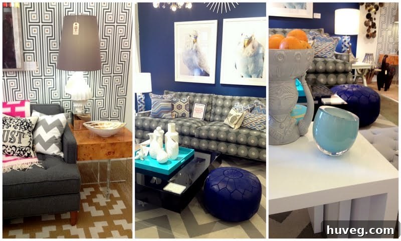 Vibrant collection of Jonathan Adler vases and decorative objects