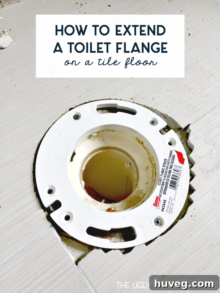 How to extend toilet flange on a tile floor for a secure seal
