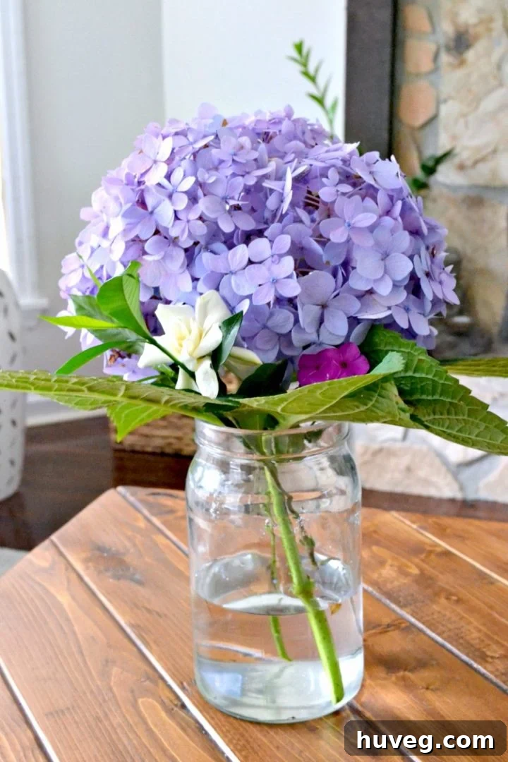 Delightful first garden bouquet, featuring fresh blooms from a personal garden, beautifully arranged in a stylish vase.