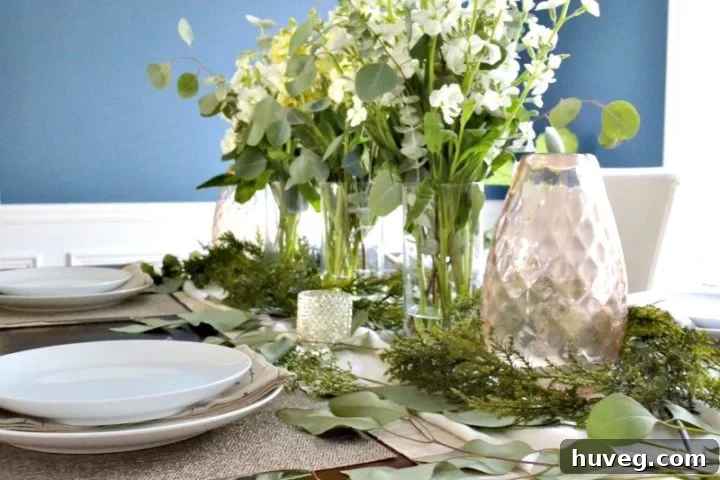 dining room table flowers