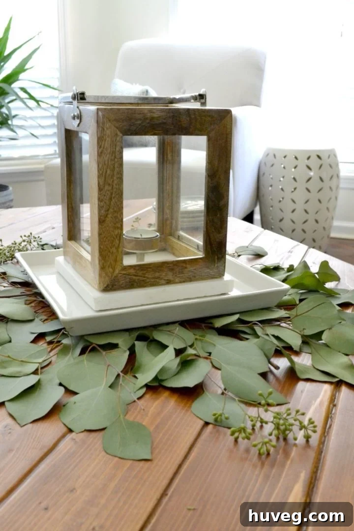 Cozy fall coffee table decor with autumnal touches