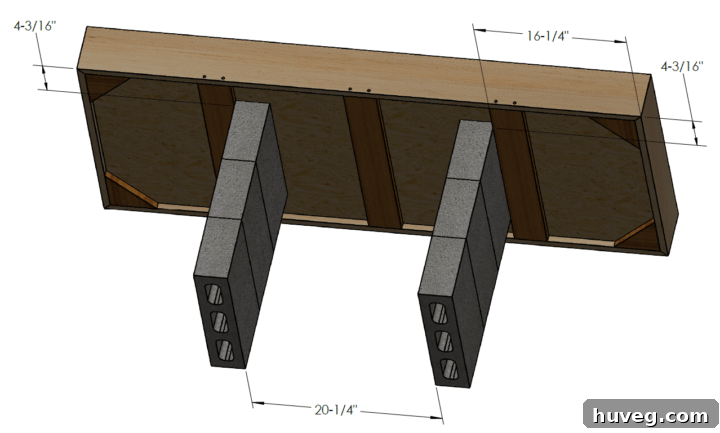 DIY Outdoor Drink Station Frame - Assembly Step 9