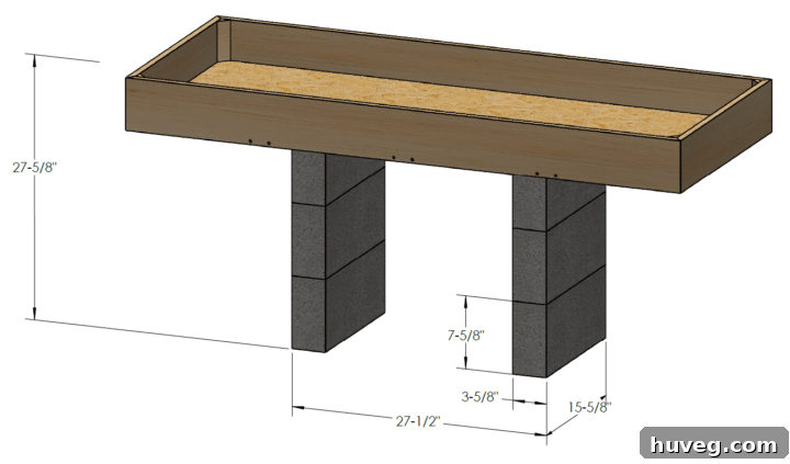 DIY Outdoor Drink Station Frame - Assembly Step 10