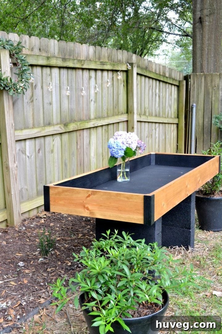 Stylish DIY outdoor drink station ready for your next party