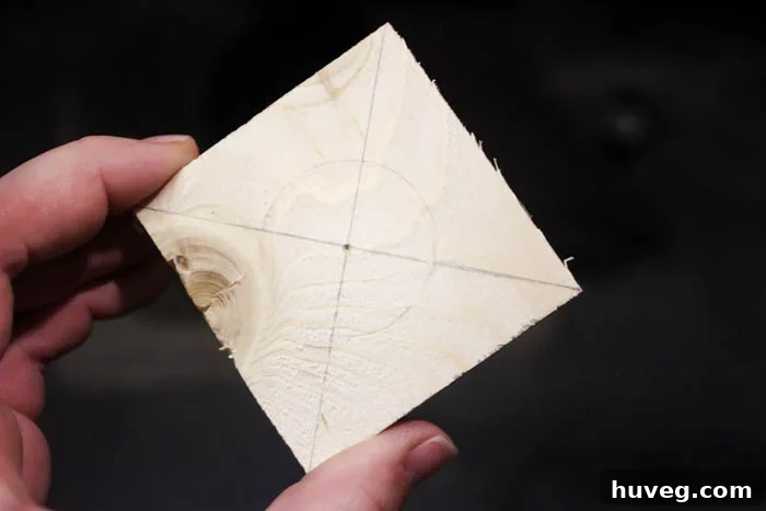 A sneak peek at Lindi's first UDH project: Modern square napkin rings made from scrap wood