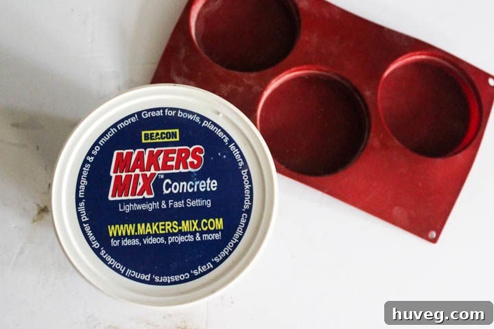 Quick and easy tutorial for making chic concrete coasters at home without the hefty price tag.