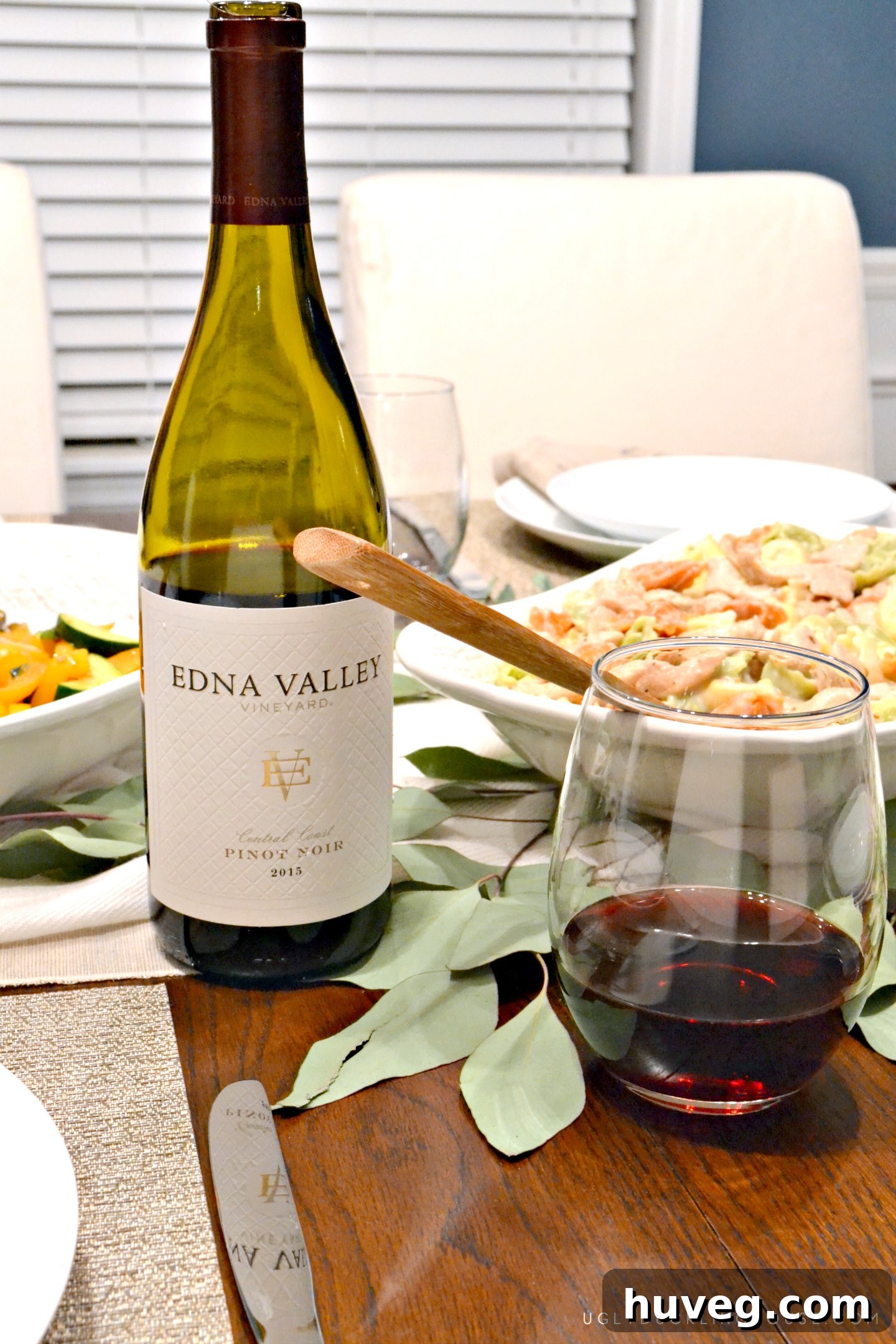 Enjoying Edna Valley wine at home while entertaining friends and family