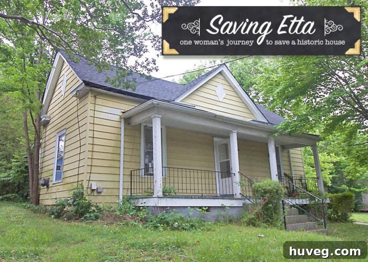 Chapter starter image for the Saving Etta renovation project, featuring a vintage house facade.
