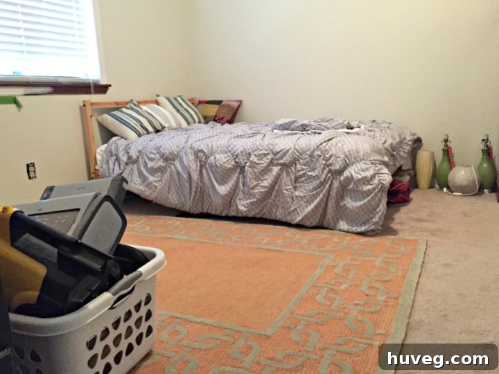 guest bedroom before - left corner