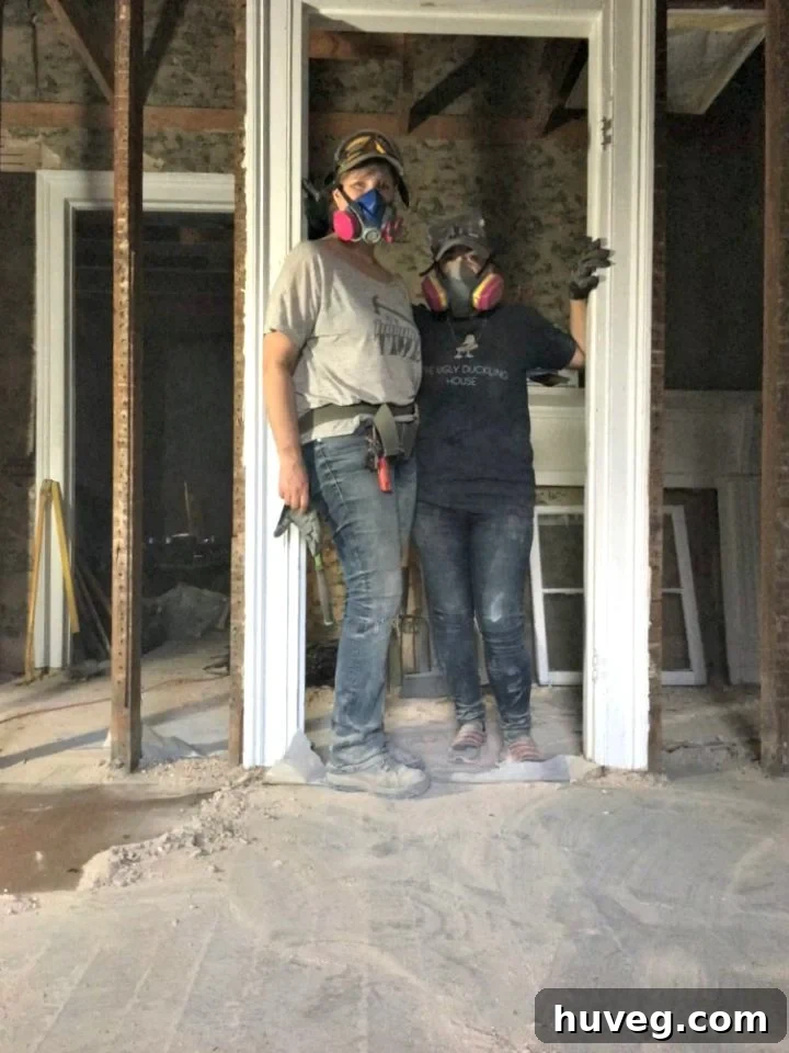 Brittany and Sarah collaborating on the Etta renovation