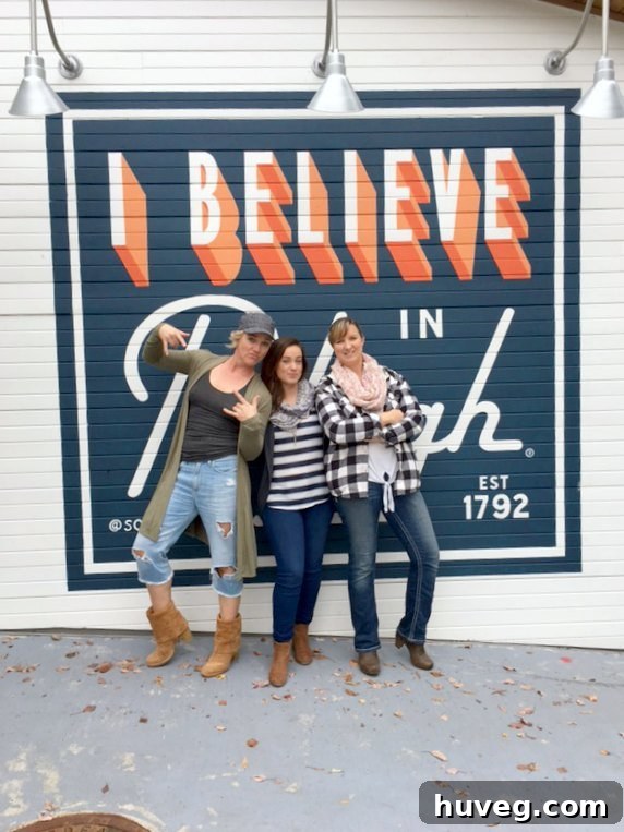Sandra, Sarah, and Brittany enjoying their time in Raleigh