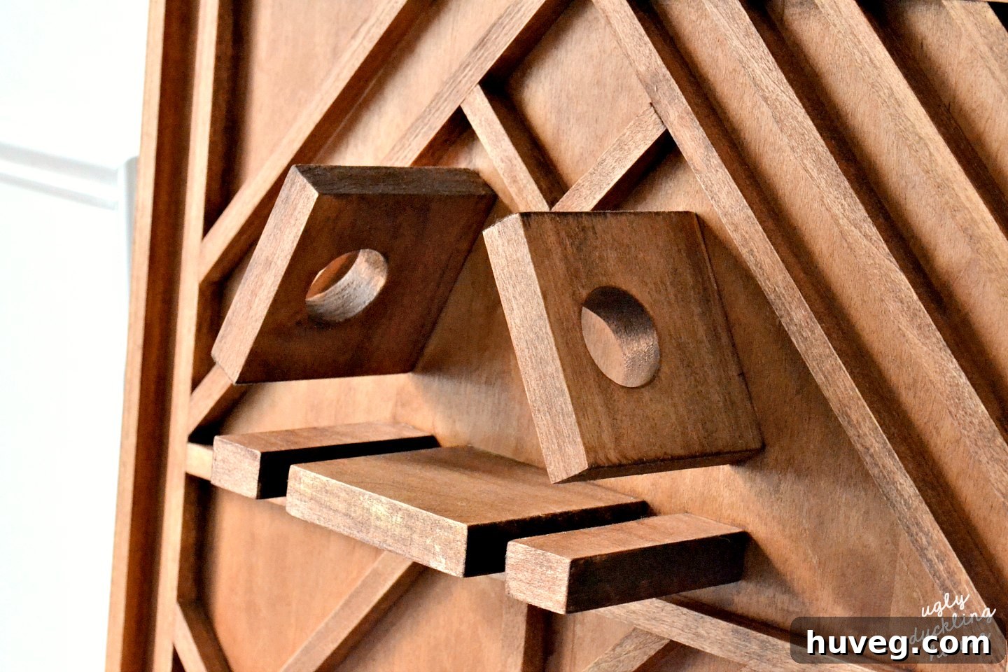 closeup of new wine rack