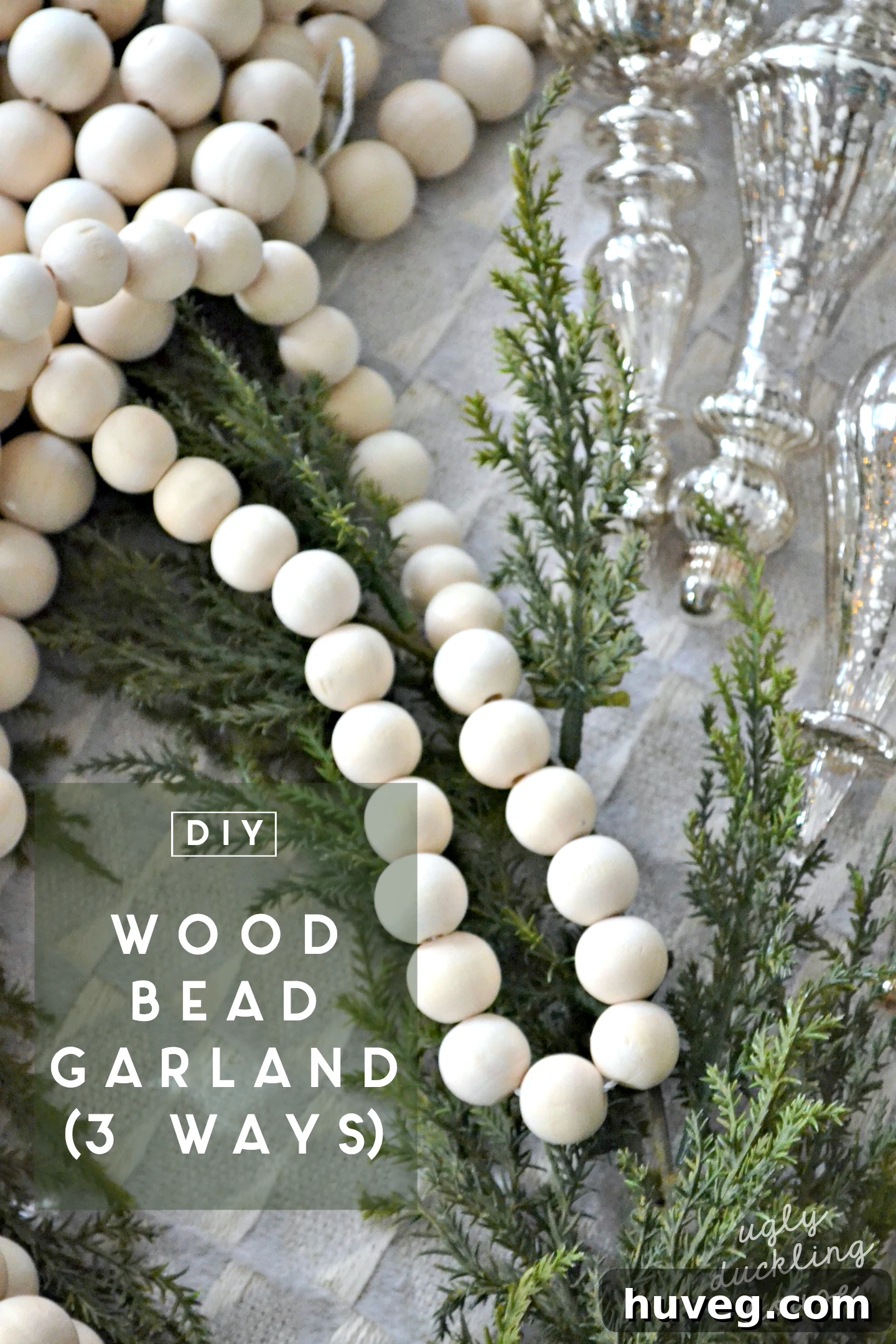 diy wood bead garland