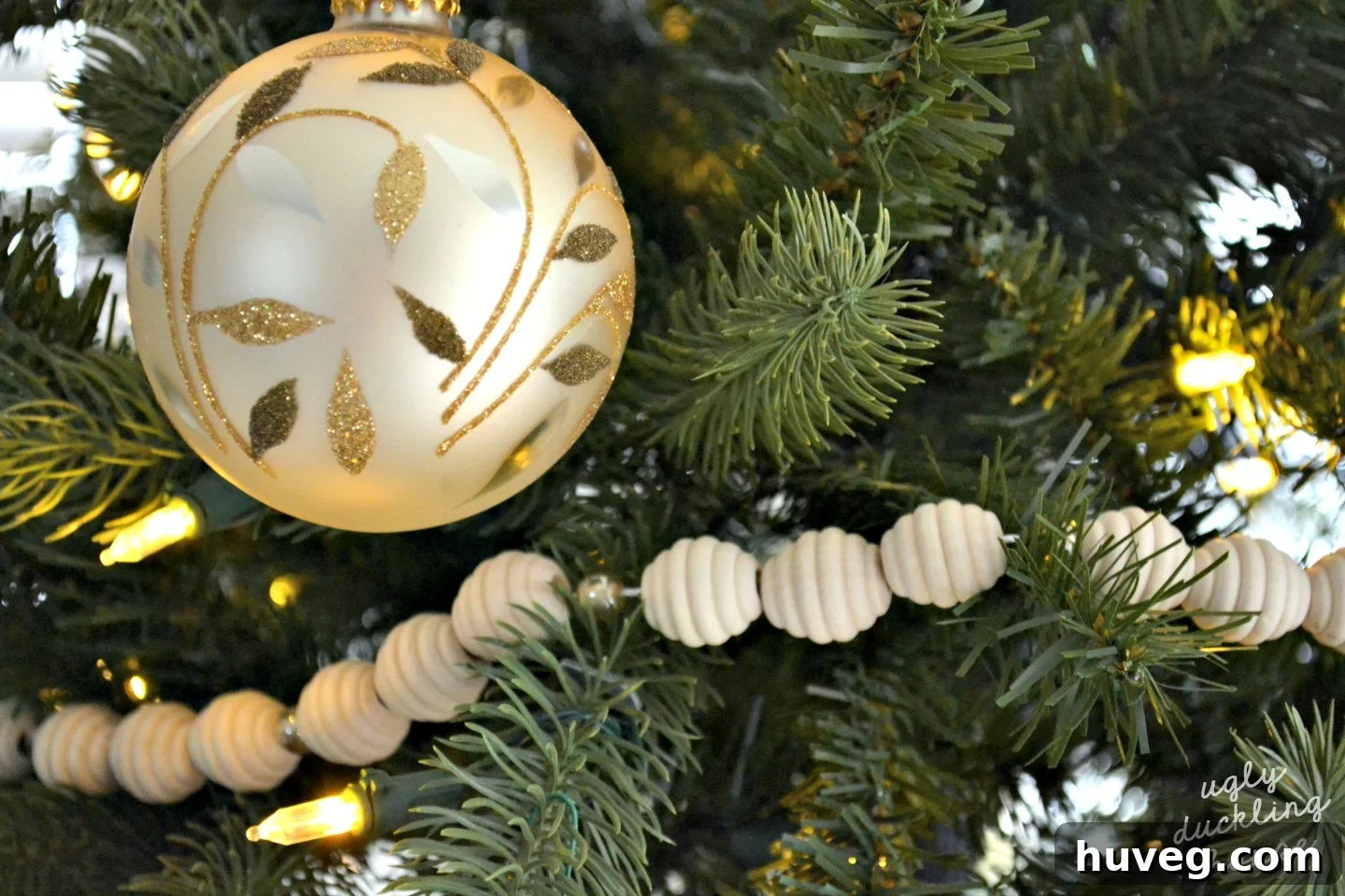 wood bead garland 3 ways