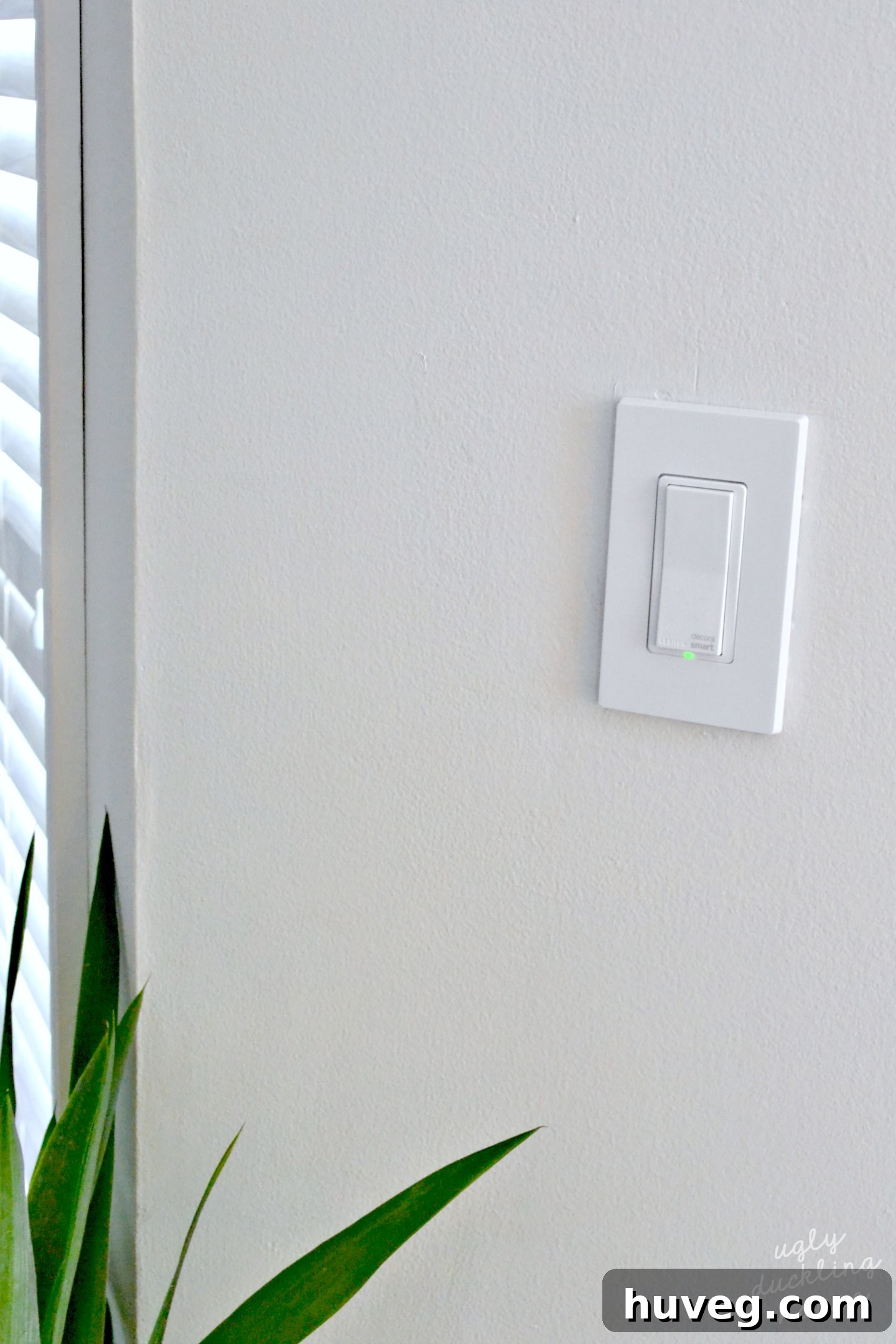 light switch in living room with leviton decora smart