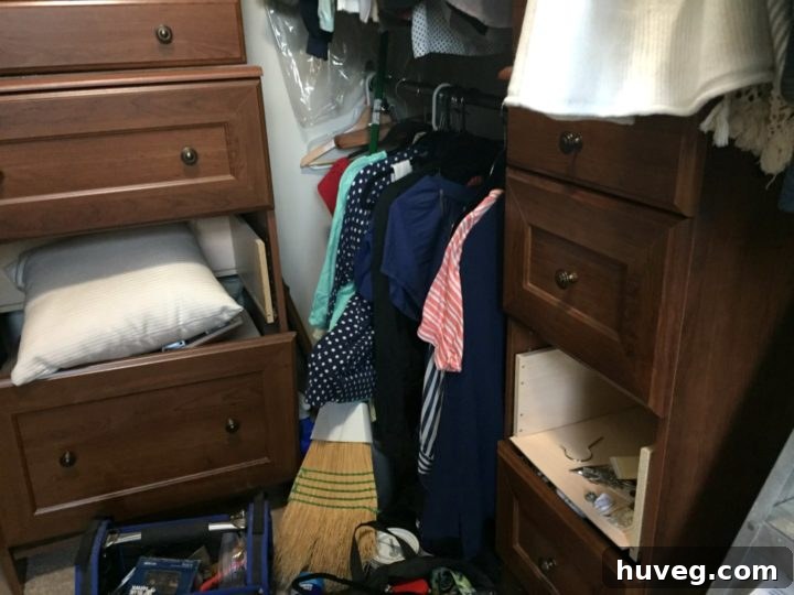 broken closet drawers