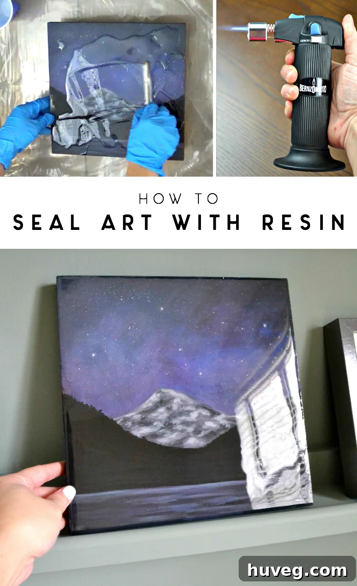 how to seal art with resin