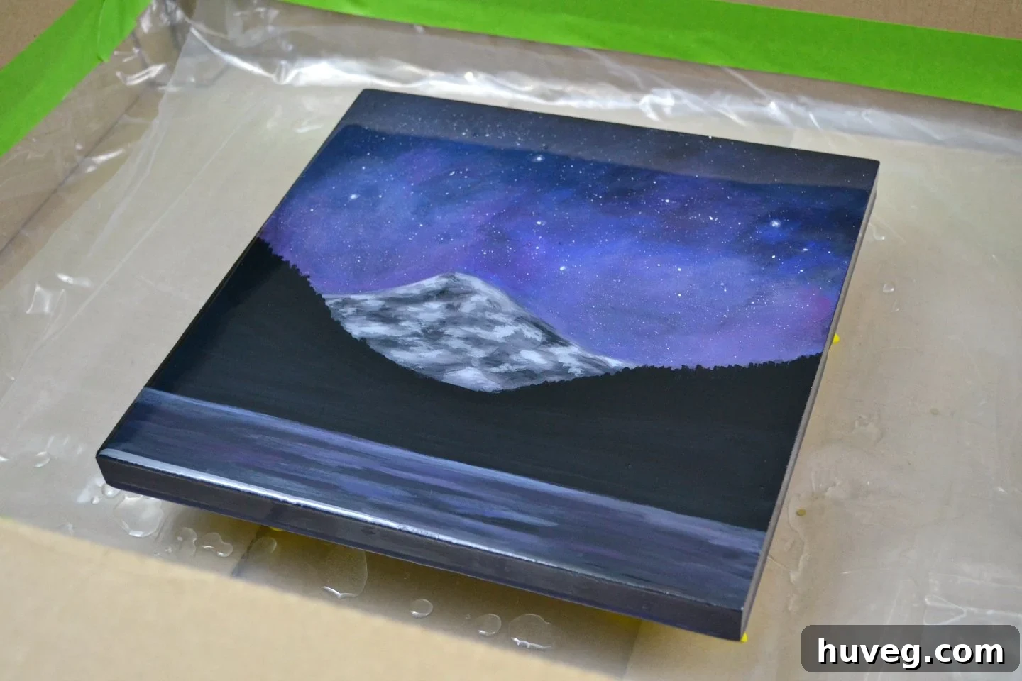 after using hobby torch - the resin pour is now clear as glass