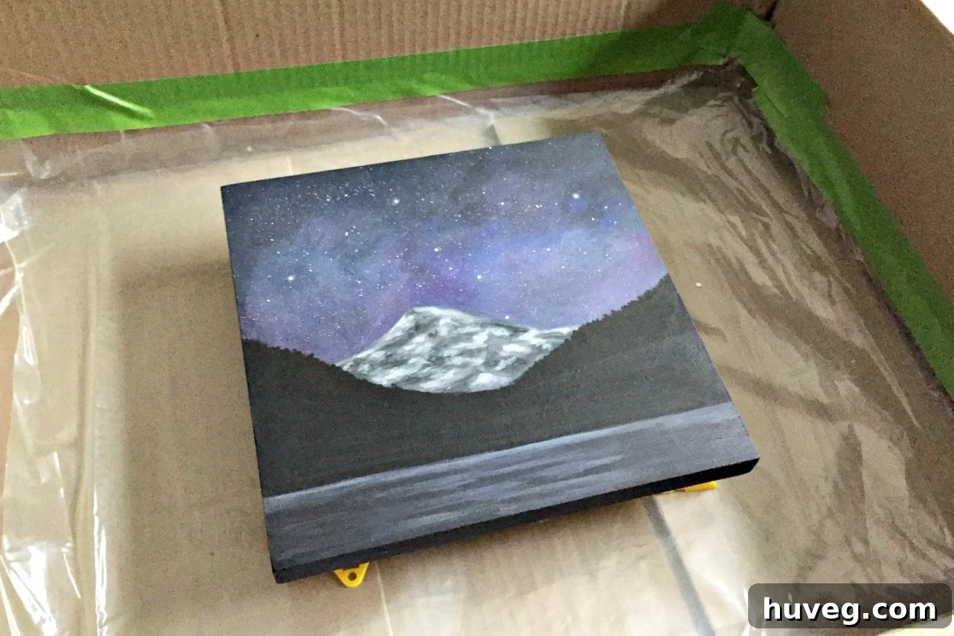 before sealing art with epoxy resin